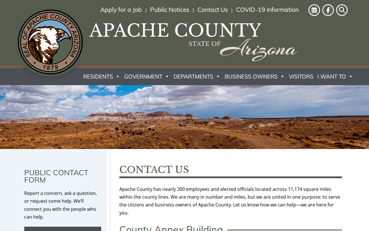 Apache County court docket clerk and courthouse contacts