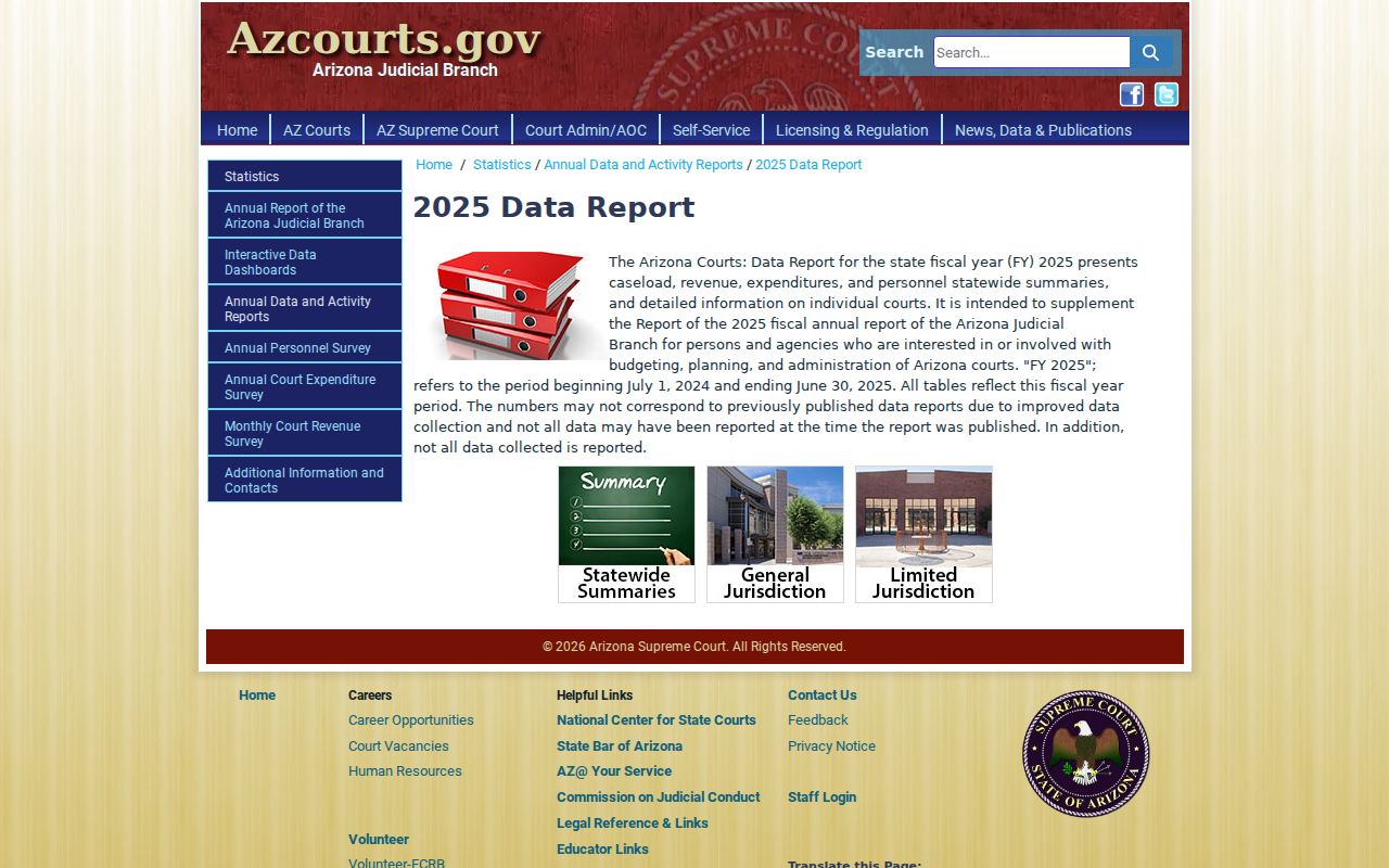 Apache County case search Arizona judiciary data report