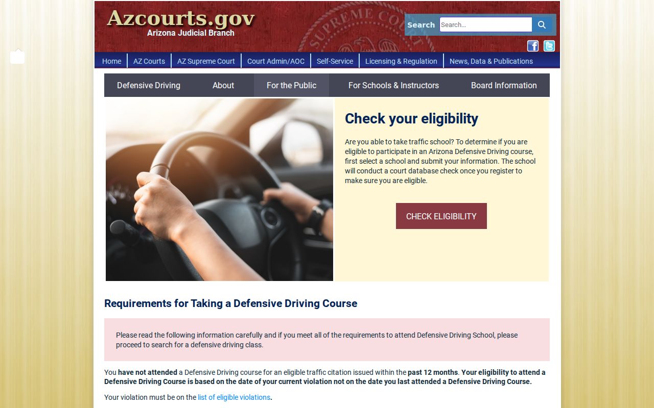 Apache County traffic court records defensive driving process
